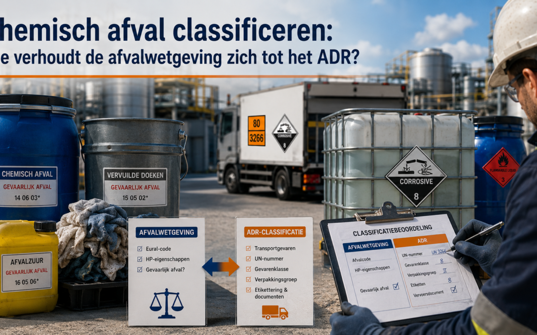 Chemisch afval classificeren: hoe verhoudt de afvalwetgeving zich tot het ADR?